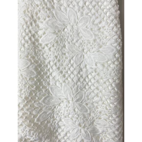 NWT BHLDN MONIQUE LHUILLIER DRESS 14 FLORAL WHITE LACE COCKTAIL BRIDAL WEDDING - Picture 9 of 16